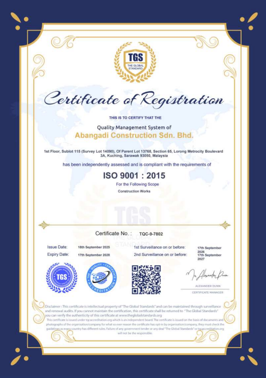 ISO 9001:2015 Certificate